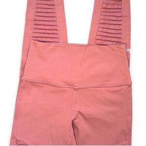 Alo Yoga High Waist Moto Leggings Earth Glossy Sz Small